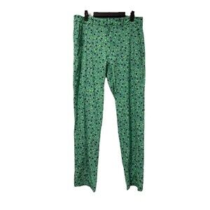 Ralph Lauren Polo Golf Pants Women 33" Preppy Ditsy Floral Stretch Travel Active